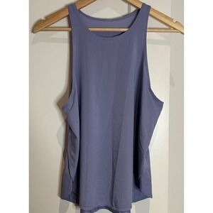 Fabletics Womens Cashel Cropped Tank Top‎ Periwinkle Blue Mesh Activewear